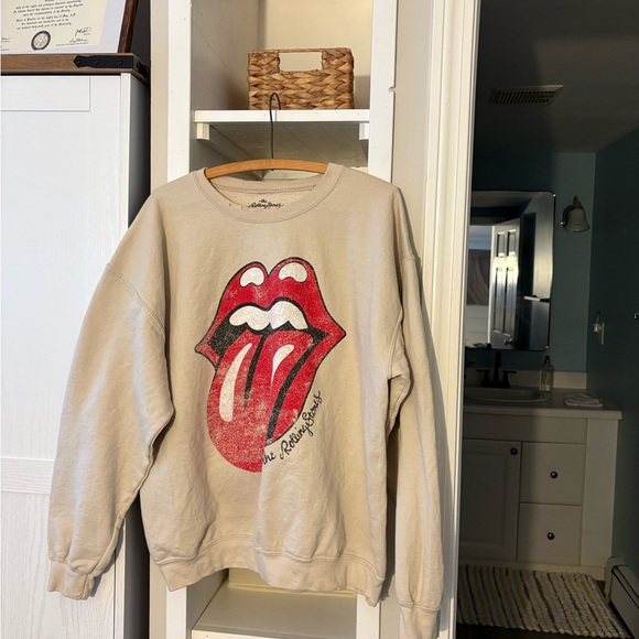 the Rolling Stones Tops - The Rolling Stones Cream Apparel